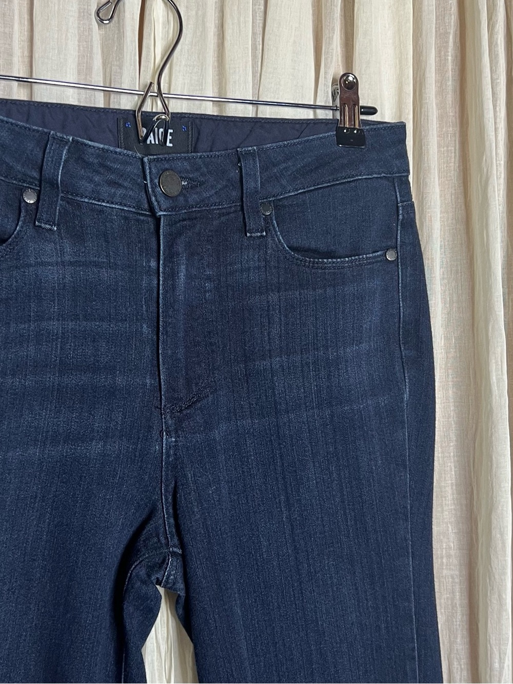 Paige Hoxton Ankle Peg Dark Wash Skinny Jeans - Picture 3 of 6